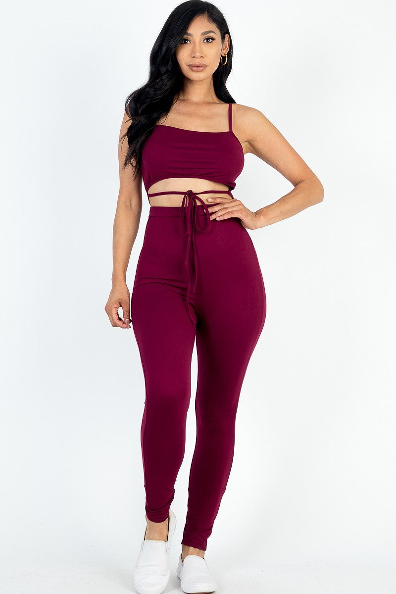 Tie Front Cut Out Jumpsuit