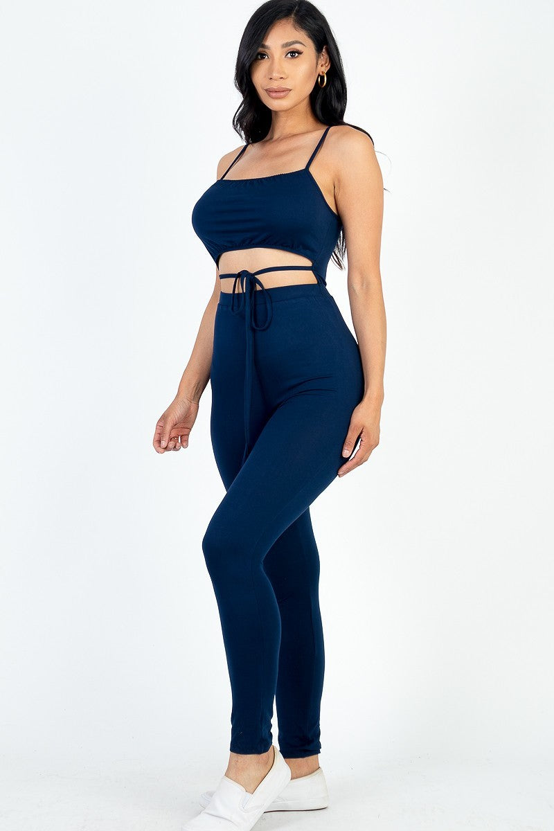 Tie Front Cut Out Jumpsuit