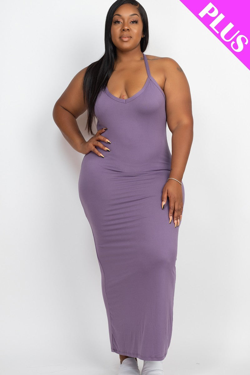 Plus Size Racer Back Maxi Dress