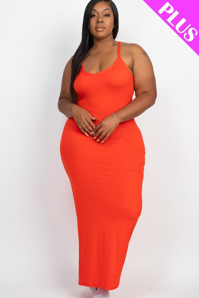 Plus Size Racer Back Maxi Dress