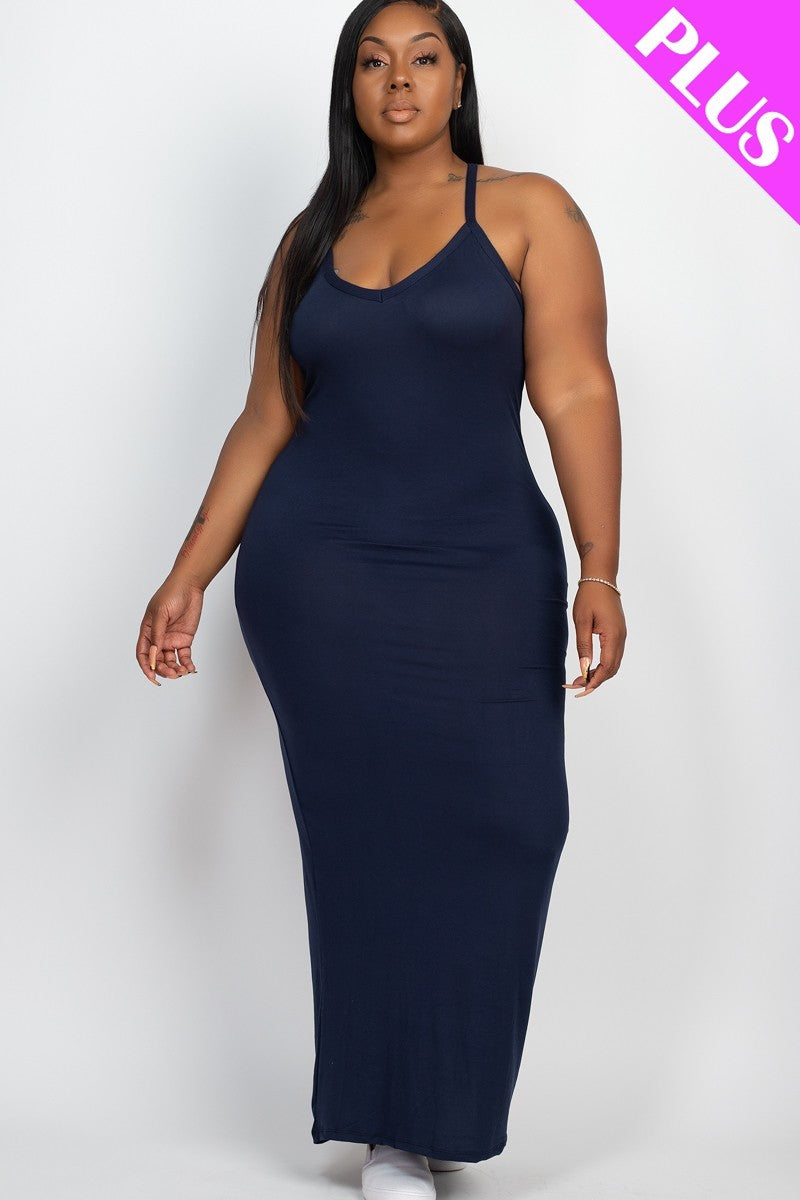 Plus Size Racer Back Maxi Dress