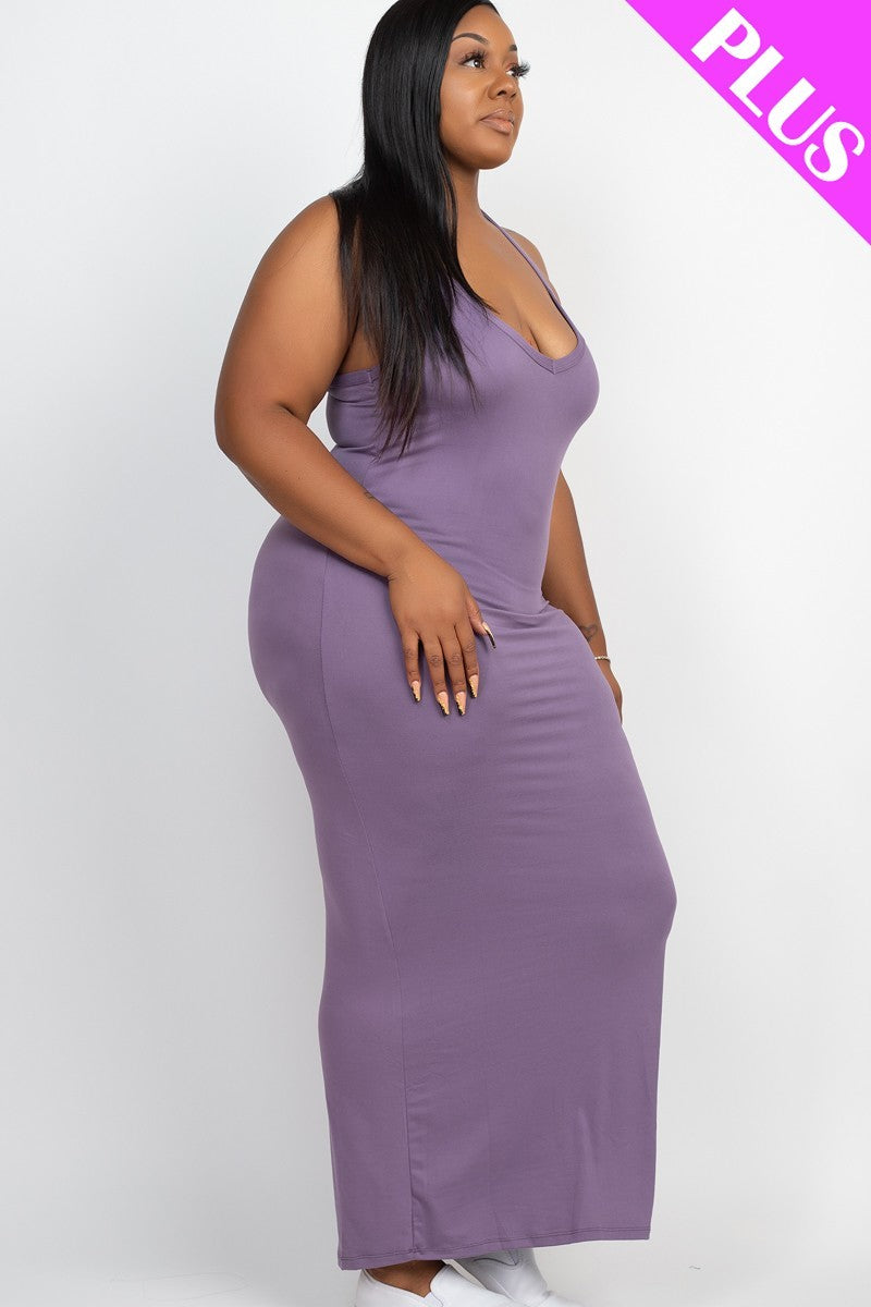 Plus Size Racer Back Maxi Dress