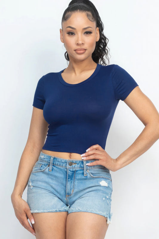 Short Sleeve Crop Top