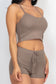 Ribbed Crop Top Short Set